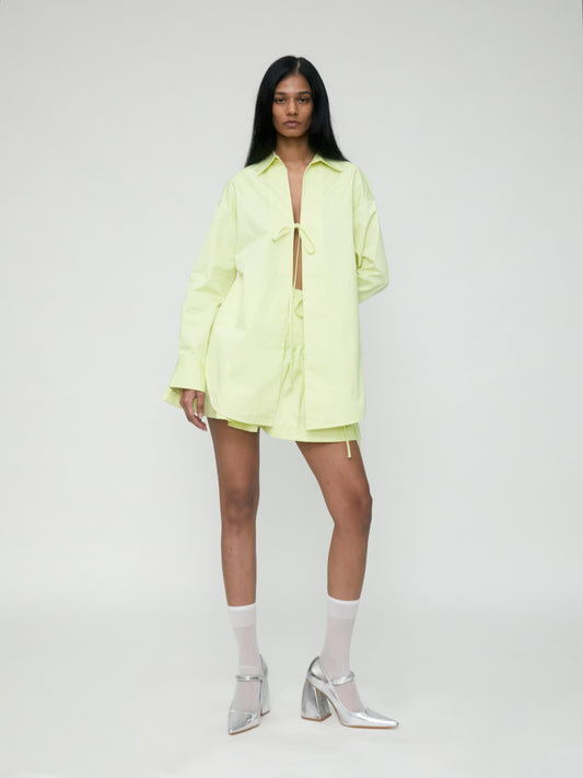 Tie Backless Yellow Shirt