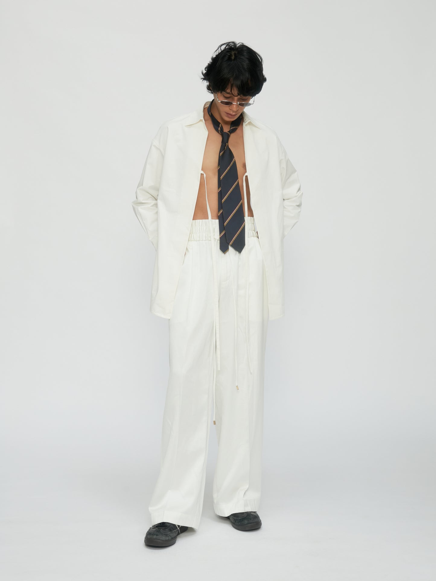 Tie Backless White Shirt