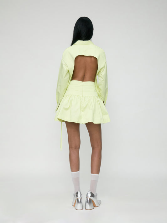 Tie Backless Yellow Shirt